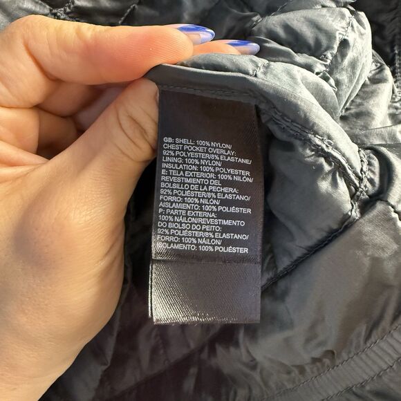 The North Face TNF Thermoball Anorak Black Green Quilted Puffer Jacket Medium M - Picture 4 of 6